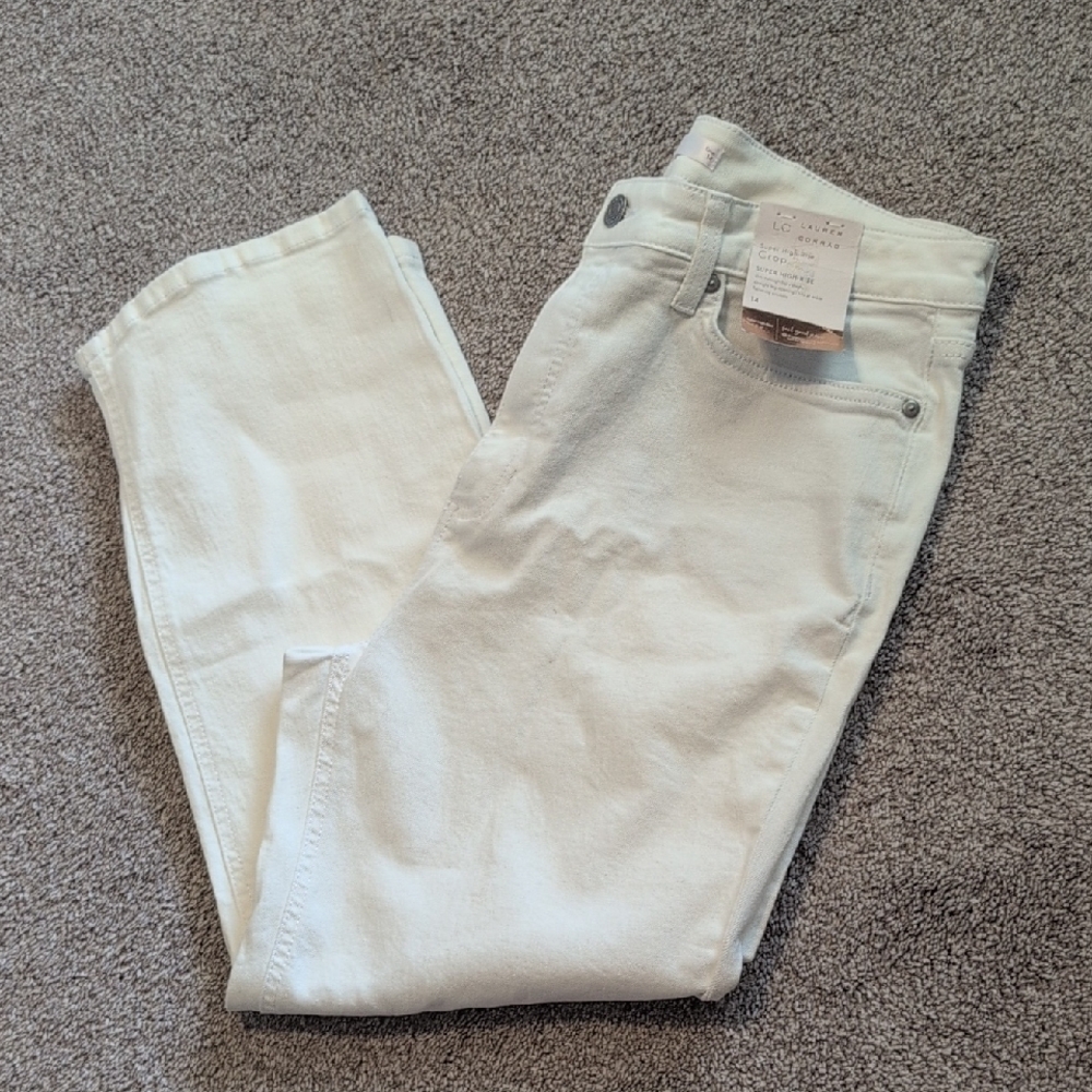 LC Lauren Conrad White Straight Leg Jeans